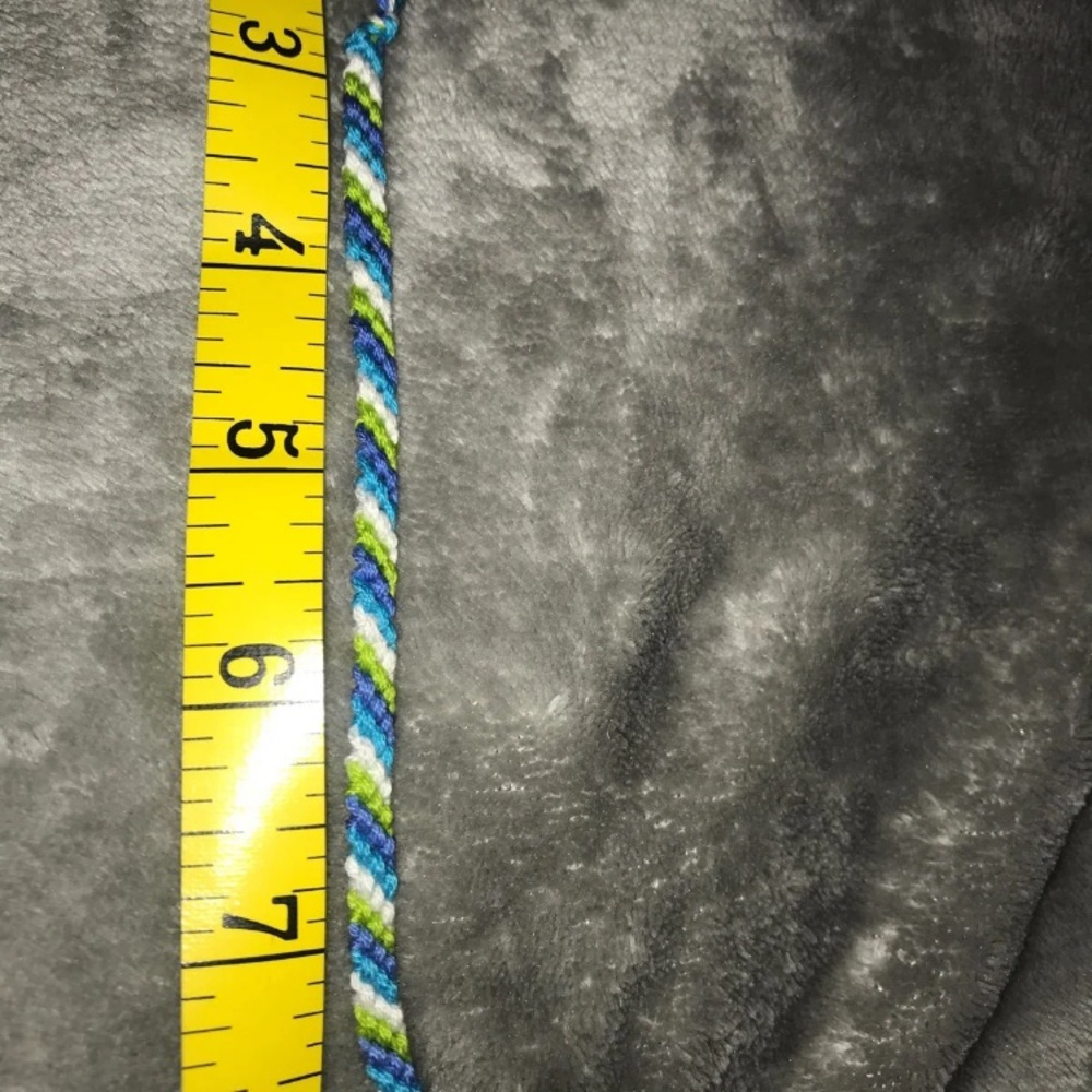 Blue diagonal Striped Anklet / Bracelet